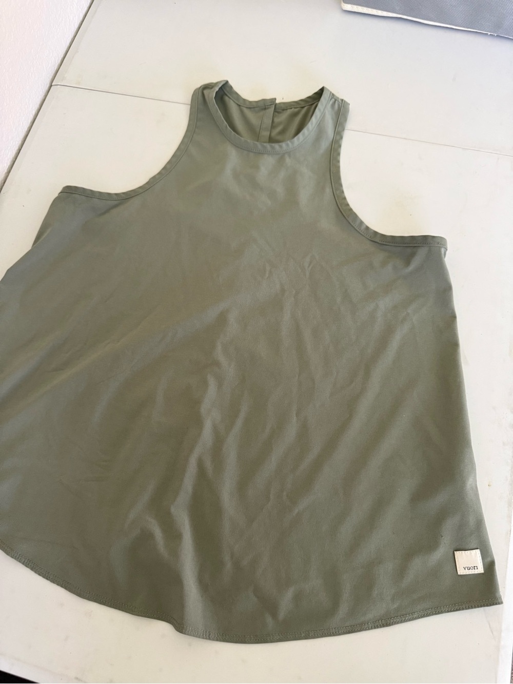 Vuori Olive Green Sleeveless Flowy Tank